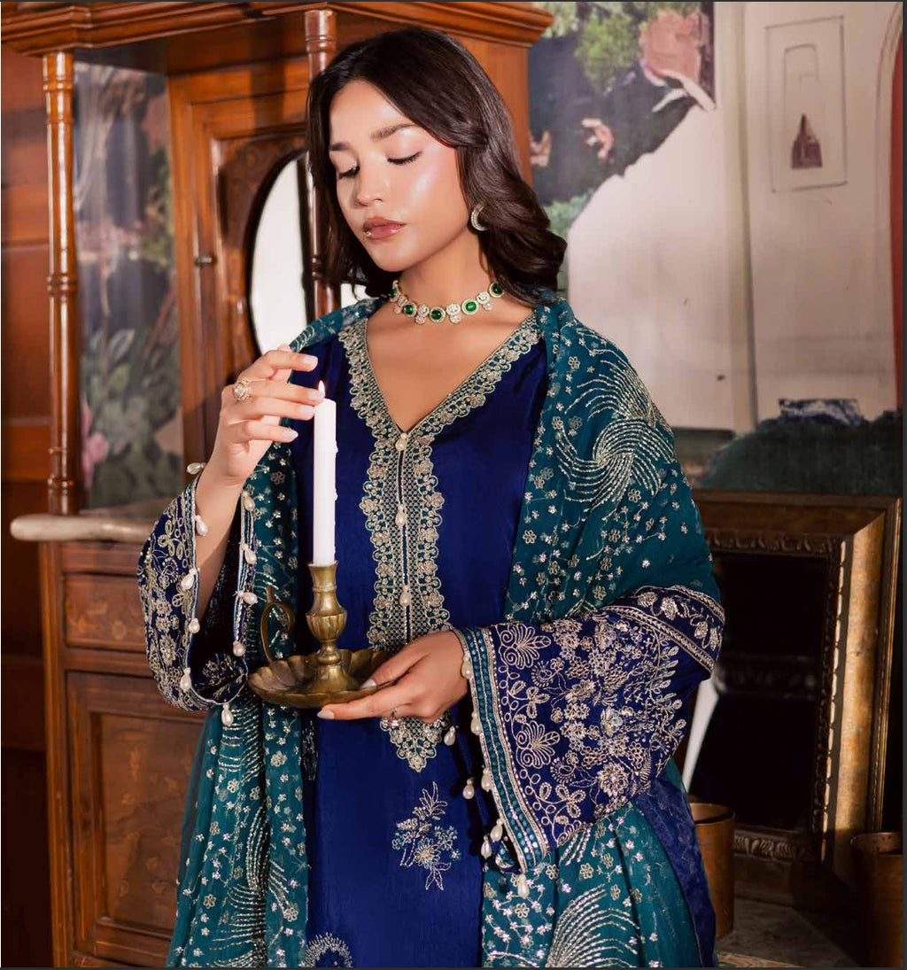 Royal Blue Embellished Suit