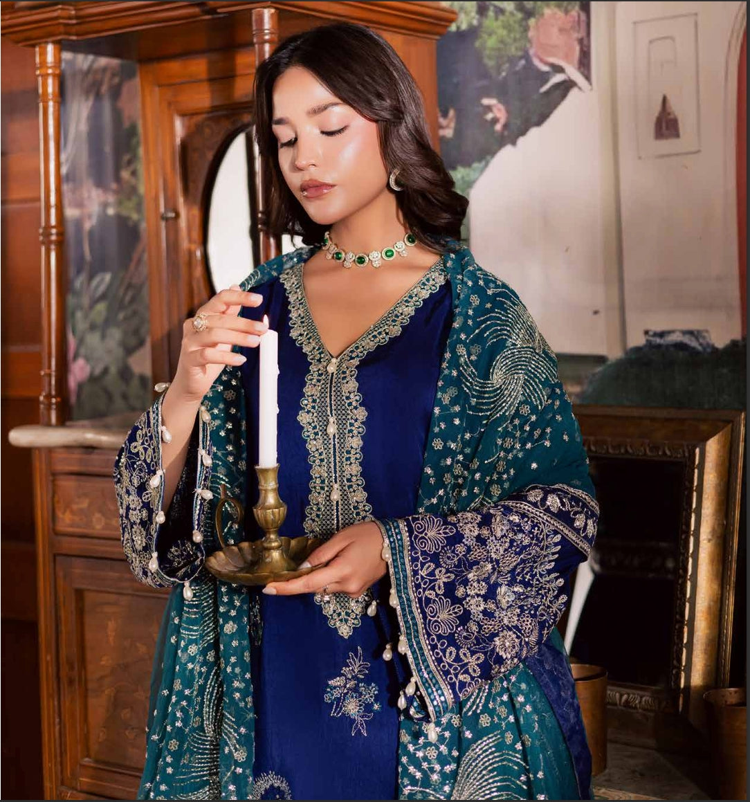 Royal Blue Embellished Suit