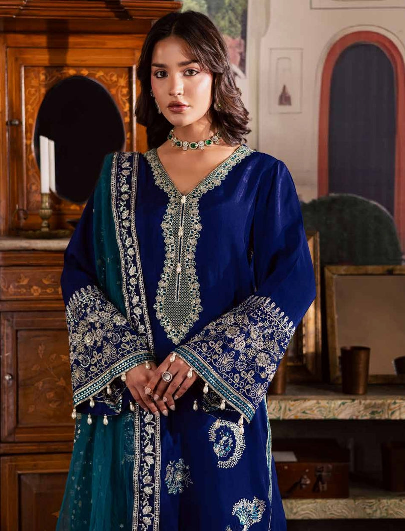 Royal Blue Embellished Suit