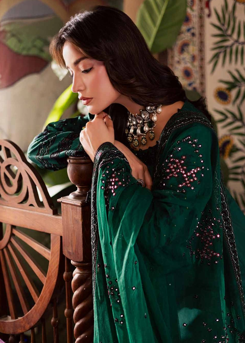 Emerald Green Embroidered Silk 3-Piece Suit